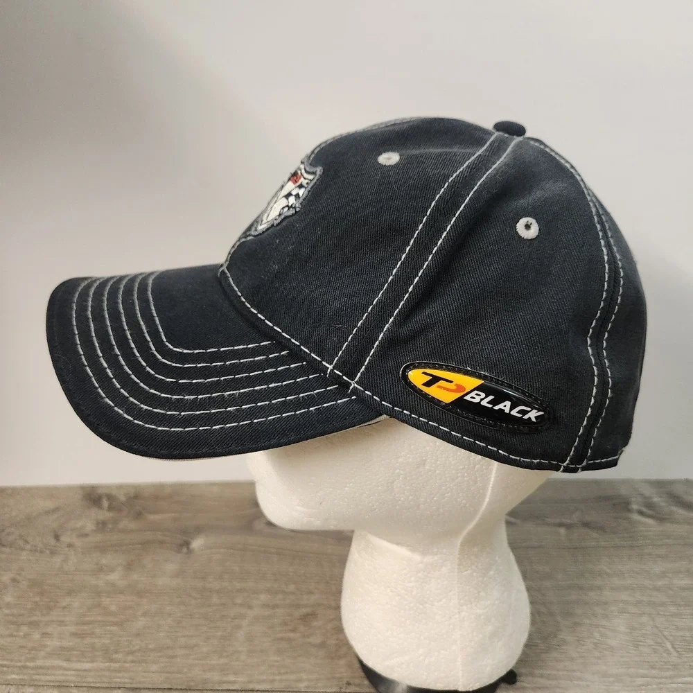 TaylorMade Golf TP Black Strapback Adjustable Baseball Hat Cap Black White
